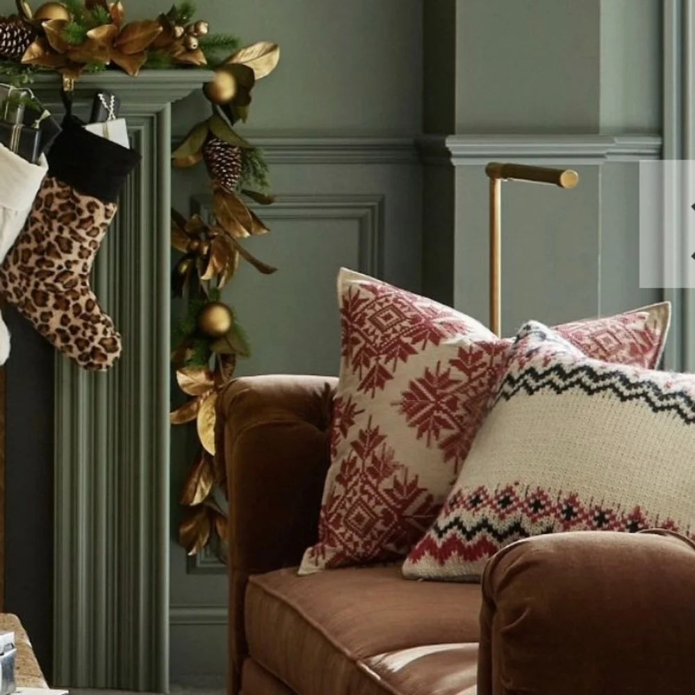 Pottery Barn Hamil Fair Isle Sweater Pillow